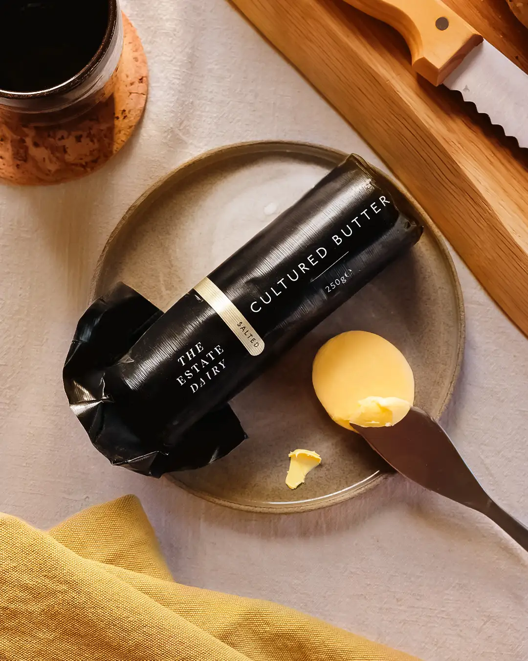 Cultured Butter on a plate